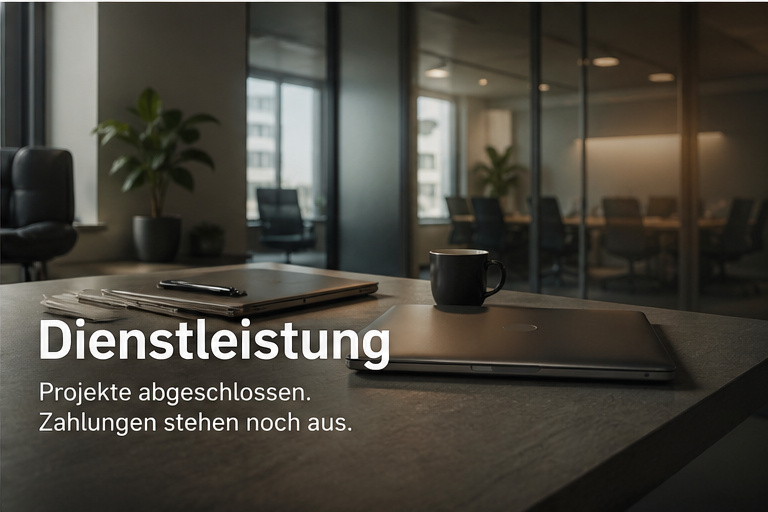 Dienstleistungen: Projekt abgeschlossen, Zahlung steht noch aus